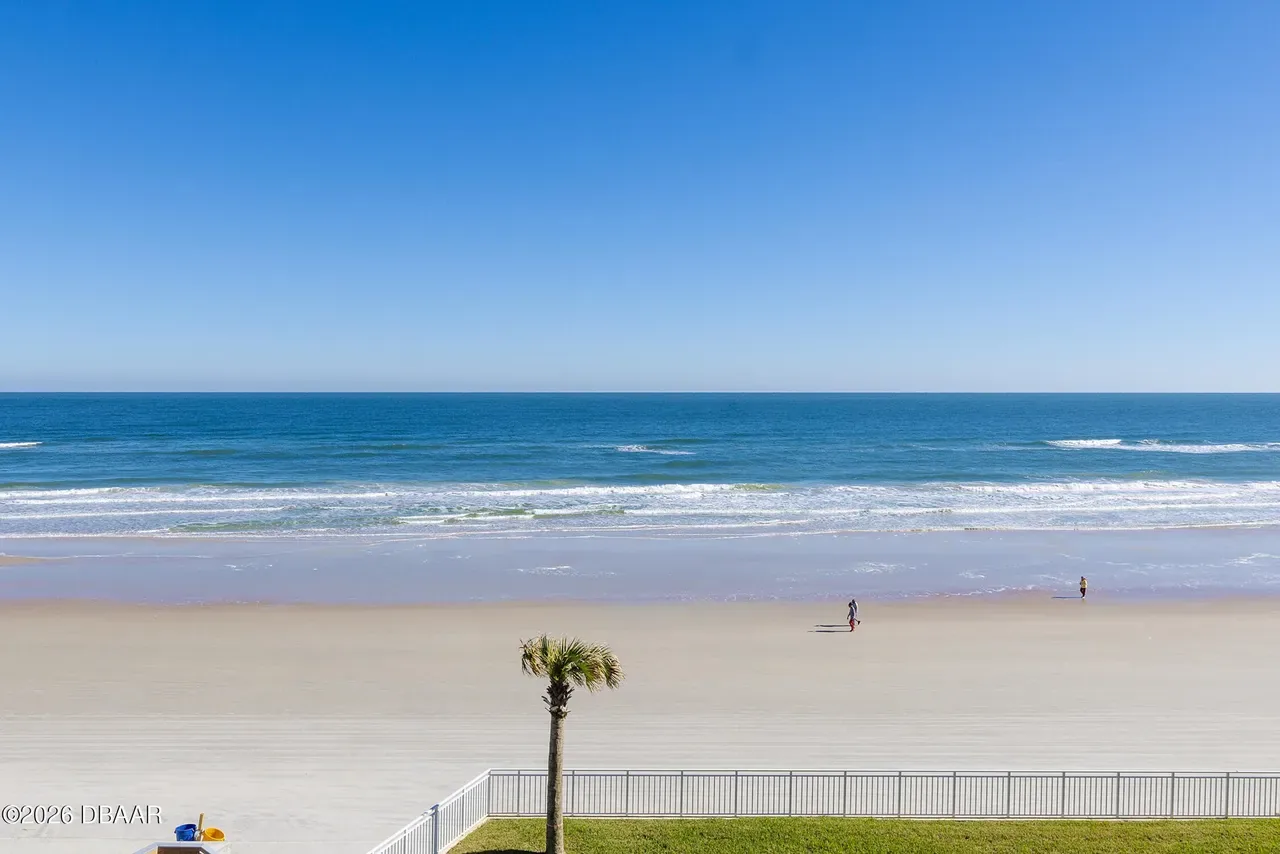 Direct oceanfront view from the balcony of unit 402